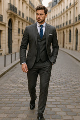 Evandro | Costume Trois Pièces Slim Fit à Coupe Structurée