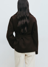 Selina | Veste Courte à Col Haut et Ceinture pour Femme