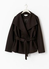 Selina | Veste Courte à Col Haut et Ceinture pour Femme