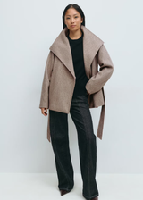 Selina | Veste Courte à Col Haut et Ceinture pour Femme