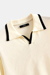 Polo Homme Sans Manches – Coupe Slim Élégante avec Col Classique et Motif Contrasté