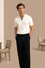 Polo Homme Sans Manches – Coupe Slim Élégante avec Col Classique et Motif Contrasté
