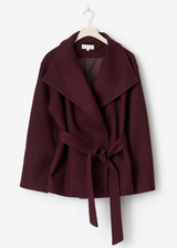 Selina | Veste Courte à Col Haut et Ceinture pour Femme