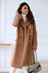 Cassina | Women’s Longline Wool Double-Breasted Trench Coat