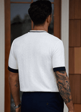 Noam T-Shirt Homme Colorblock – Manches Courtes, Col Rond, Maille Respirante au Style Moderne