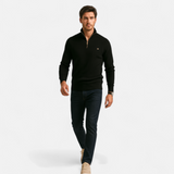 Harrison | Pull Homme Col Montant Zippé en Coton Premium