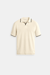 Polo Homme Sans Manches – Coupe Slim Élégante avec Col Classique et Motif Contrasté