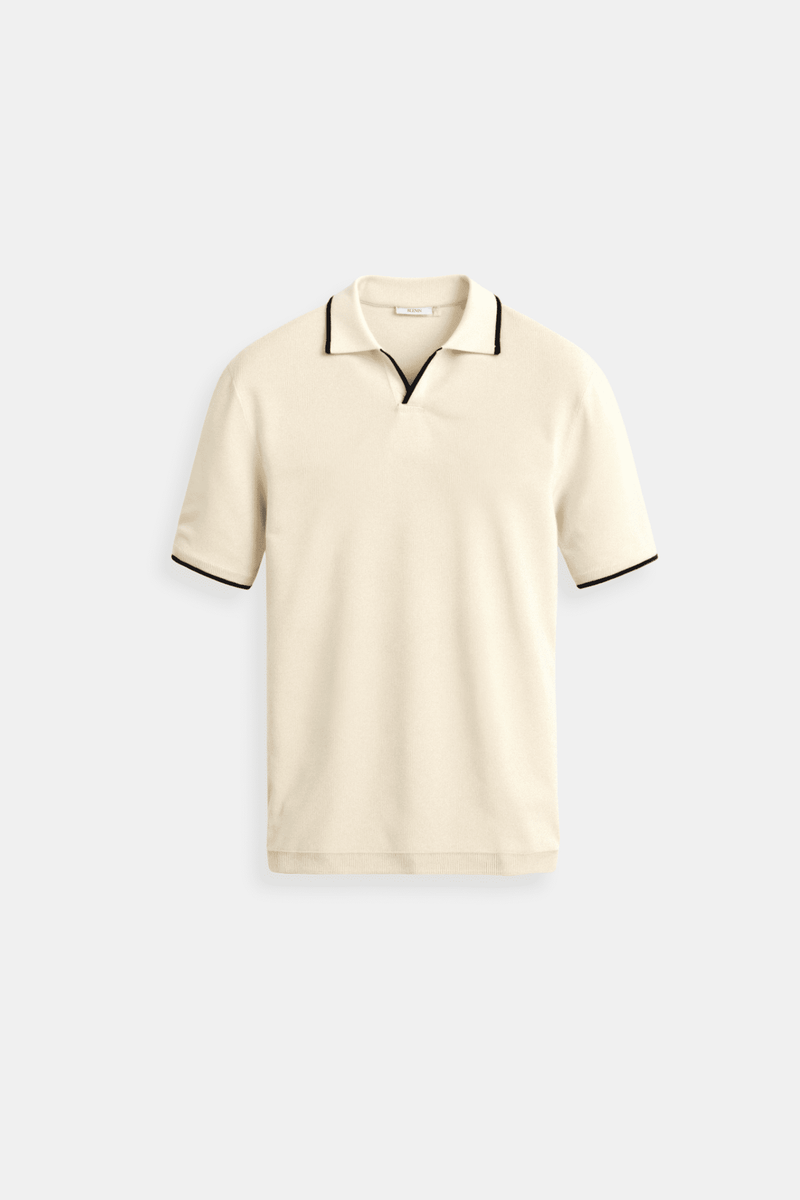 Polo Homme Sans Manches – Coupe Slim Élégante avec Col Classique et Motif Contrasté