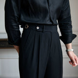 Liam | Men’s Vintage High-Waist Straight-Leg Trousers