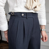 Liam | Men’s Vintage High-Waist Straight-Leg Trousers
