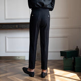 Liam | Men’s Vintage High-Waist Straight-Leg Trousers