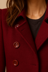 Maéline | Manteau Mi-Long Croisé à Col Classique