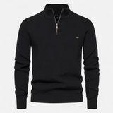 Harrison | Pull Homme Col Montant Zippé en Coton Premium
