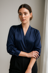 Avelyne | Blouse à Manches Bouffantes et Taille Cintrée