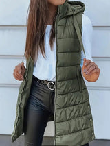 Penelope | Women’s Quilted Hooded Long Bodywarmer