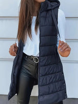 Penelope | Women’s Quilted Hooded Long Bodywarmer
