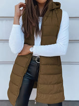 Penelope | Women’s Quilted Hooded Long Bodywarmer