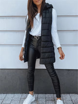 Penelope | Women’s Quilted Hooded Long Bodywarmer