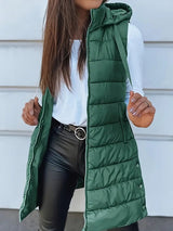 Penelope | Women’s Quilted Hooded Long Bodywarmer