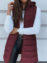 Penelope | Women’s Quilted Hooded Long Bodywarmer