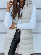 Penelope | Women’s Quilted Hooded Long Bodywarmer