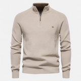 Harrison | Pull Homme Col Montant Zippé en Coton Premium