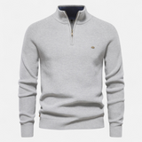 Harrison | Pull Homme Col Montant Zippé en Coton Premium