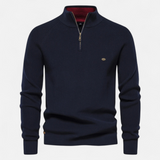 Harrison | Pull Homme Col Montant Zippé en Coton Premium